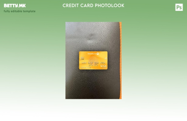 модерен стил Литванија Swedbank виза електронска картичка photolook преден шабло